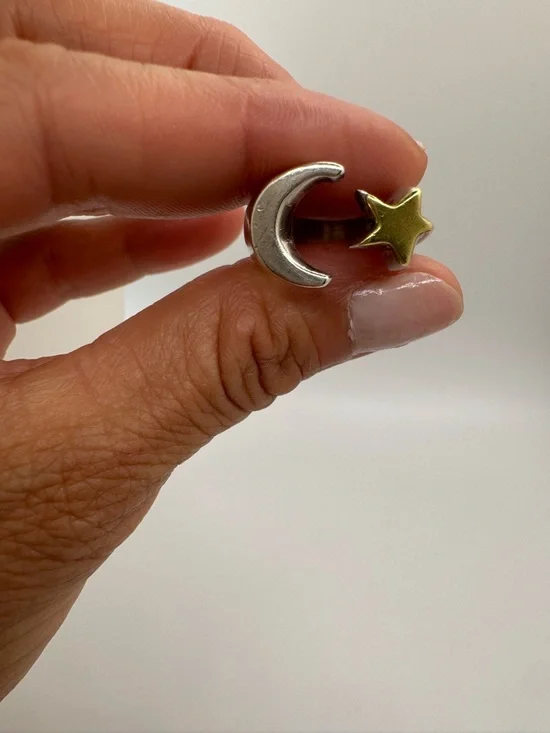 Vintage Moon and Star Mexico 925 Silver Ring - Picture 13 of 14